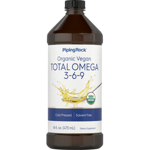 Total Oméga 3-6-9 végétalien (biologique),  16 onces liquides 473 ml Bouteille