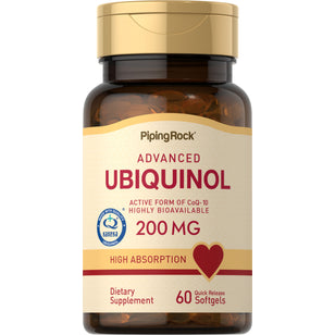 Ubiquinol 200 mg 60 ซอฟต์เจลแบบปล่อยตัวยาเร็ว     