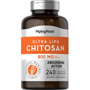 Ultra Lipo Chitosan (na porcję) 800 mg 240 Kapsułki o szybkim uwalnianiu     