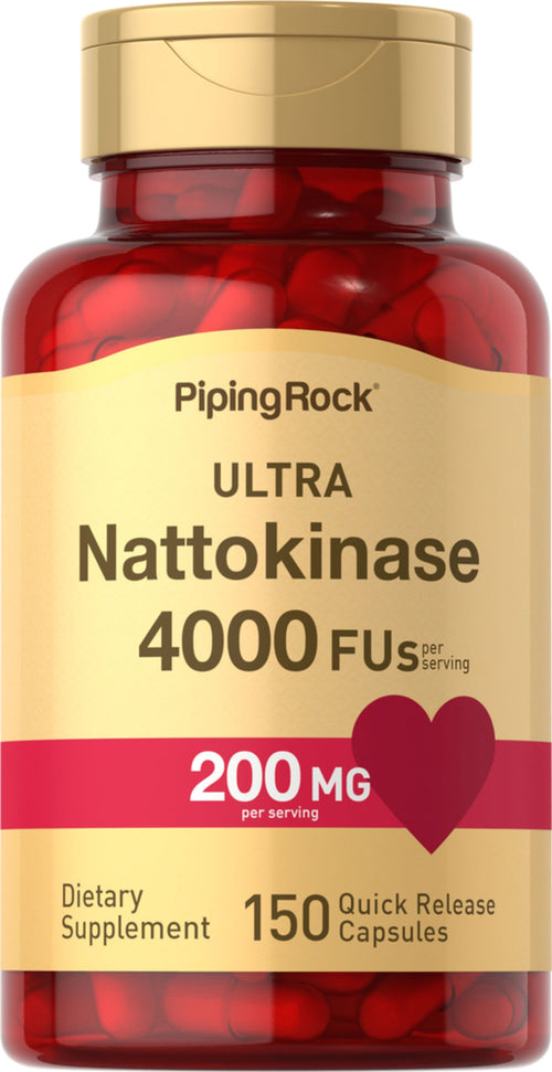 Ultra Nattokinase 4000 FU, 200 mg (per serving), 150 Quick Release Capsules  Dietary Bottle
