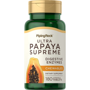 Ultra Papaya Enzyme Supreme 180 Tabletter som kan tygges       