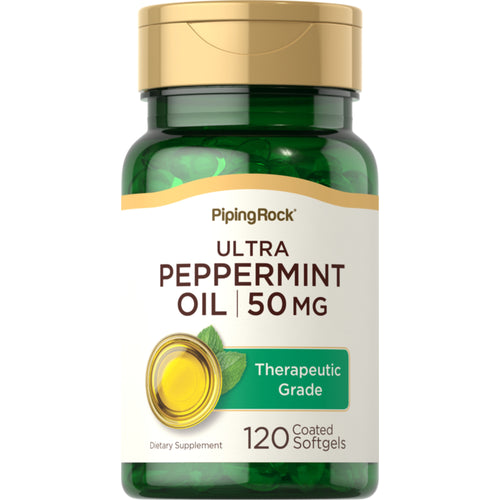 Ultra Peppermint Oil (Enteric Coated), 50 mg, 120 Coated Softgels Bottle