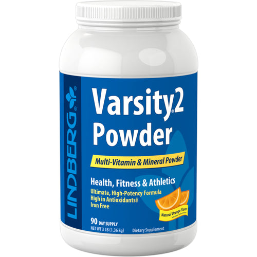 Varsity 2 Powder Multi-Vitamin & Mineral (Natural Orange) 90-day supply, 3 lb (1.36 kg) Bottle