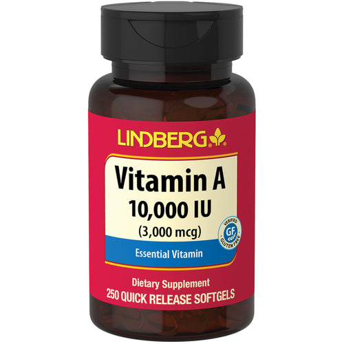 Vitamín A  10,000 IU 250 Mäkké gély s rýchlym uvoľňovaním     