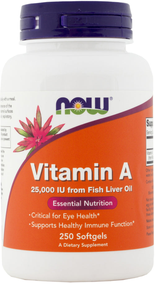 Vitamin A (fiskeolie) 25000 IU 250 Soft-gels     