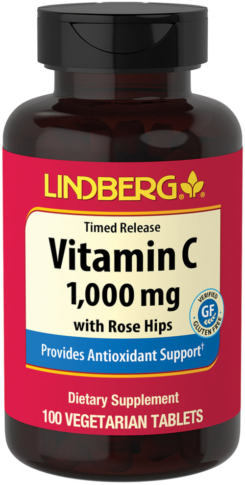Vitamina C 1.000 mg con bioflavonoidi e cinorrodi a rilascio lento 100 Compresse vegetariane       