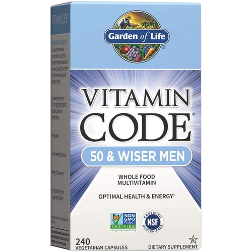 Vitamin Code 50 & Wiser Men Multivitamin 240 Vegetarische Kapseln       