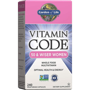 Fórmula multivitaminas Vitamin Code 50 & Wiser Women 240 Cápsulas vegetarianas       