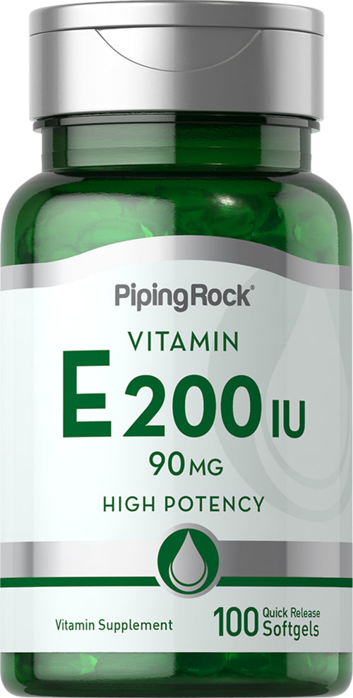 Vitamine E -  200 IU 100 Capsules molles à libération rapide     