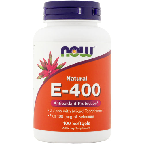 Vitamina E-400 (d-alfa con mezcla de tocoferoles) y selenio  100 Perlas       