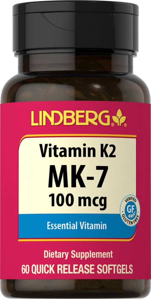 วิตามิน K 2 MK-7 100 mcg 60 ซอฟต์เจลแบบปล่อยตัวยาเร็ว     