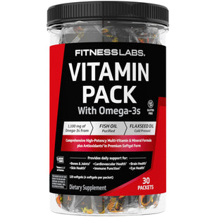 Vitamin Pack ที่มีส่วนผสมของโอเมกา-3 30 กล่องเล็ก       