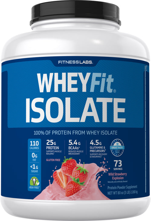 유청 단백질 웨이핏 아이솔레이트 (와일드 스트로베리 익스플로전)  5 lb 2.268 킬로그램 FU    