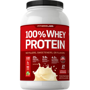 Whey Protein (Unflavored & Unsweetened), 2 lb (908 g) Bottle