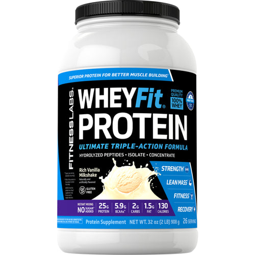 WheyFit Protein (cremige Vanille) 2 lb 908 g Flasche    