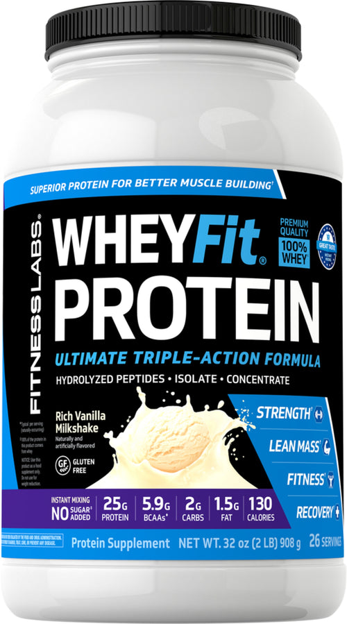 WheyFit-protein (cremet vanilje) 2 pund 908 g Flaske    