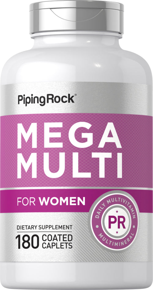 Mega-multi-vitaminer til kvinder 180 Overtrukne kapsler       
