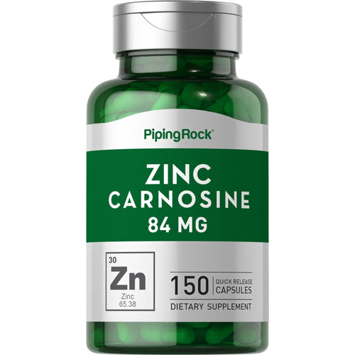 Zinc Carnosine, 84 mg, 150 Quick Release Capsules Bottle