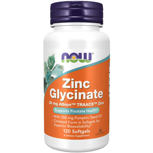 Zinc Glycinate with Pumpkin Seed Oil, 30 mg, 120 Softgels