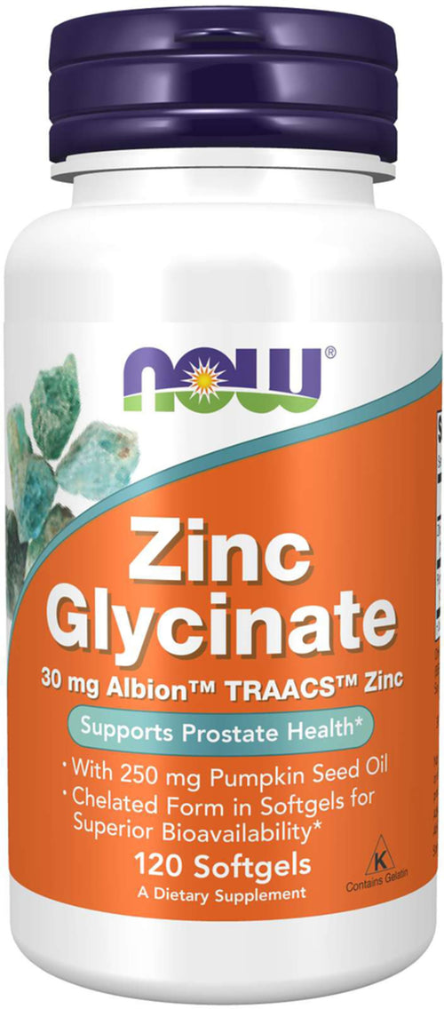 グリシン酸亜鉛とパンプキンシードオイル 30 mg 120 ソフトジェル     