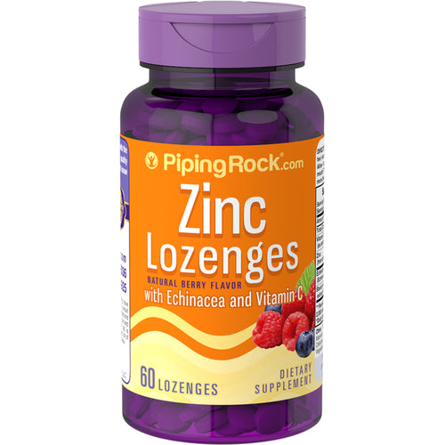 Pastilles de zinc avec Echinacée et vitamine C (Goût baies naturelles) 60 Pastilles       